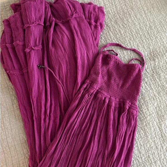Free People Extratropical Elegant Purple Maxi Dress XS GUC - Picture 4 of 4